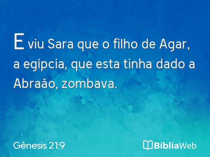 Gênesis 21:9 em imagem para compartilhar