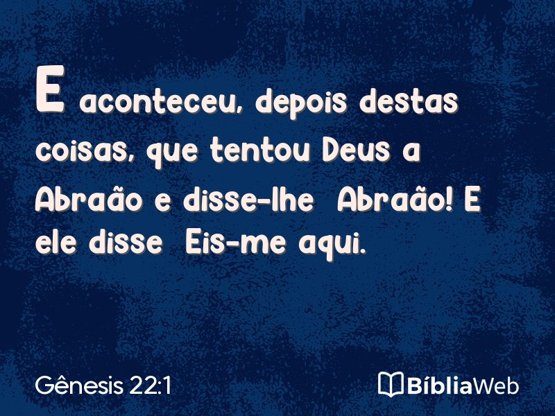 Gênesis 22:1 em imagem para compartilhar