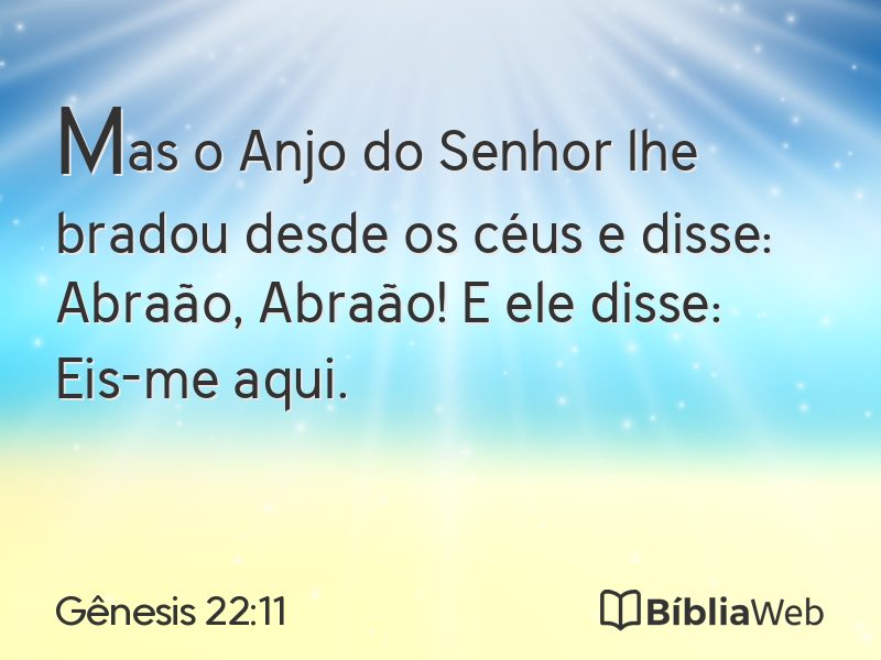 Gênesis 22:11 em imagem para compartilhar