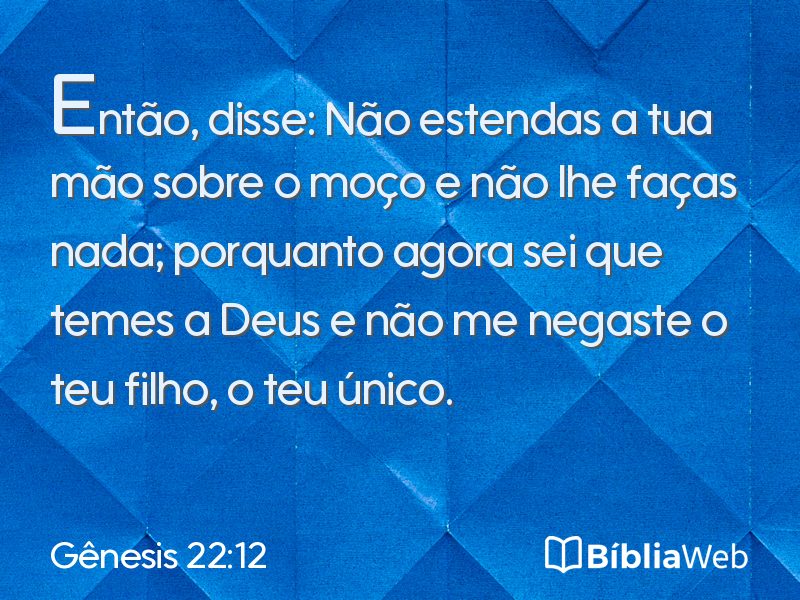 Gênesis 22:12 em imagem para compartilhar
