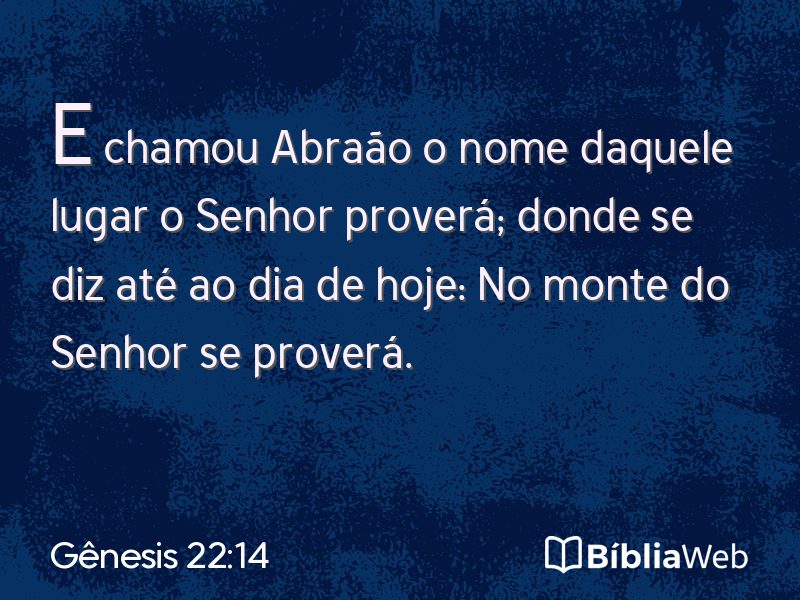Gênesis 22:14 em imagem para compartilhar
