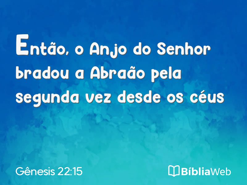 Gênesis 22:15 em imagem para compartilhar