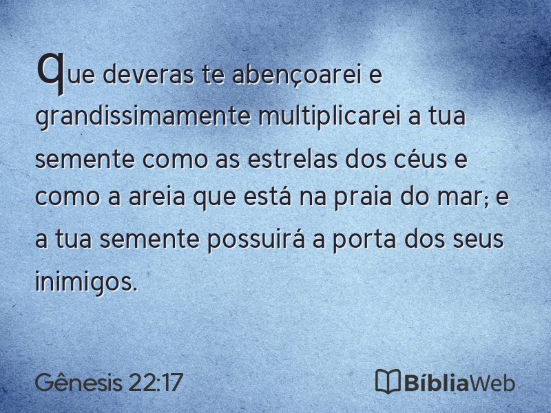 Gênesis 22:17 em imagem para compartilhar