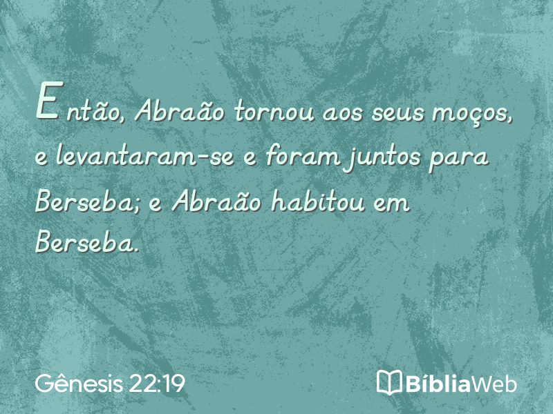 Gênesis 22:19 em imagem para compartilhar
