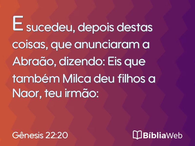 Gênesis 22:20 em imagem para compartilhar