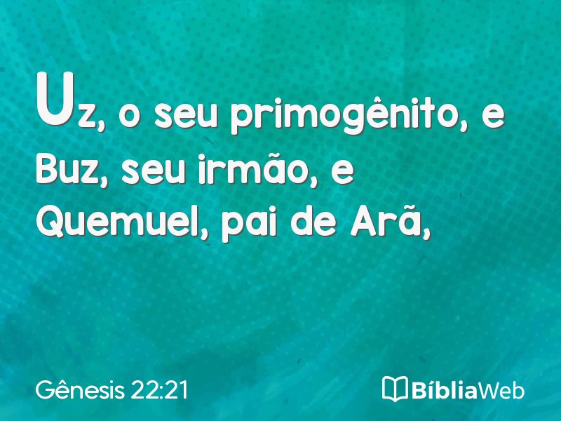 Gênesis 22:21 em imagem para compartilhar