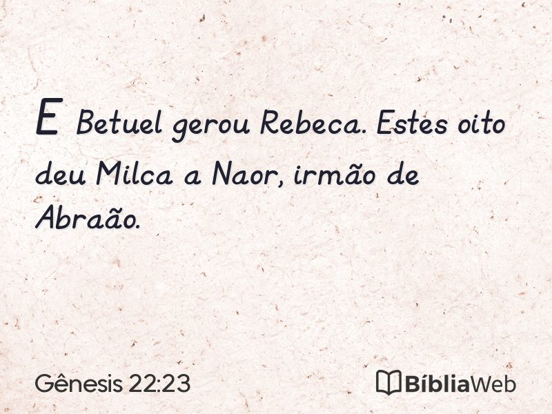 Gênesis 22:23 em imagem para compartilhar