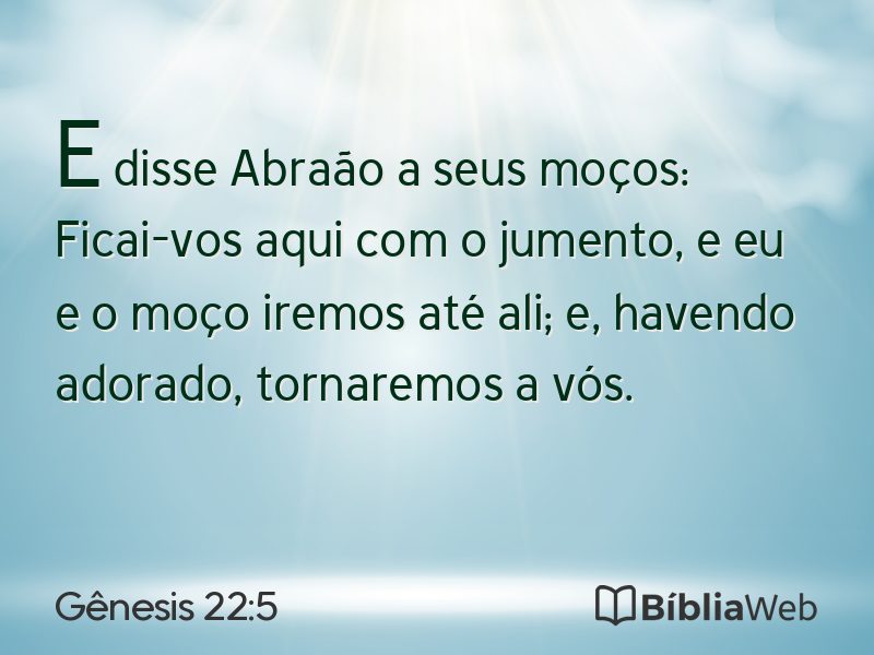 Gênesis 22:5 em imagem para compartilhar