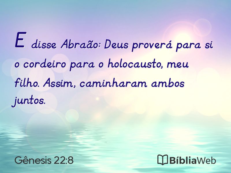 Gênesis 22:8 em imagem para compartilhar