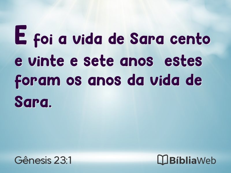 Gênesis 23:1 em imagem para compartilhar