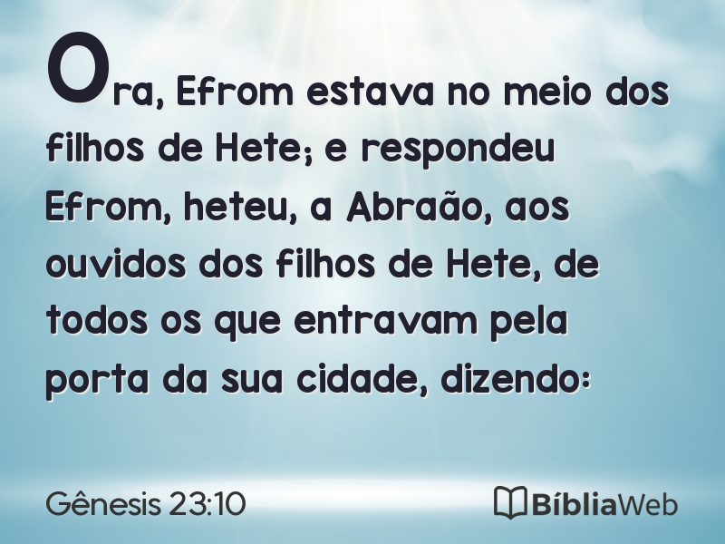 Gênesis 23:10 em imagem para compartilhar