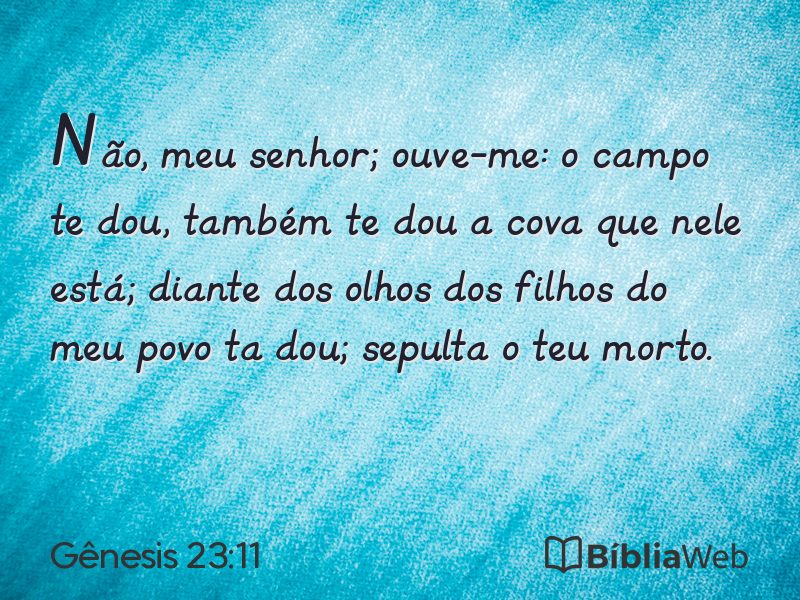 Gênesis 23:11 em imagem para compartilhar
