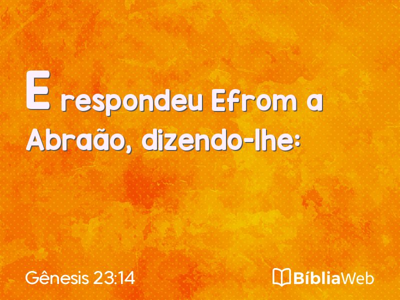 Gênesis 23:14 em imagem para compartilhar