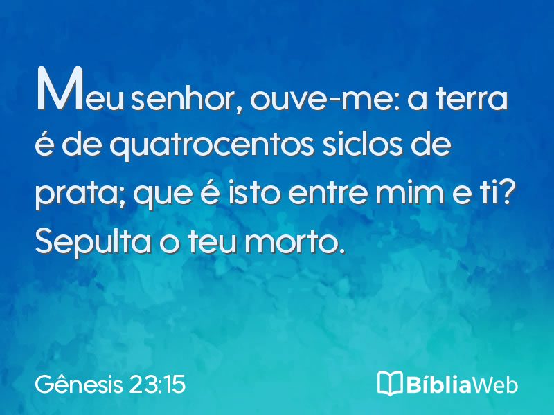 Gênesis 23:15 em imagem para compartilhar