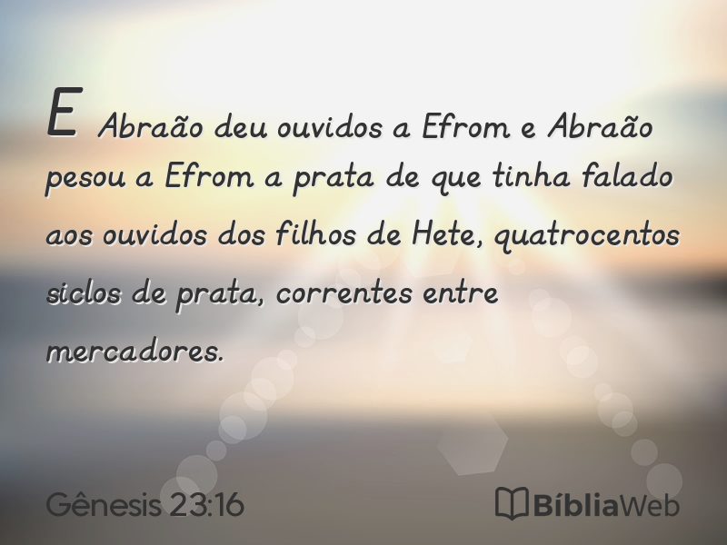 Gênesis 23:16 em imagem para compartilhar