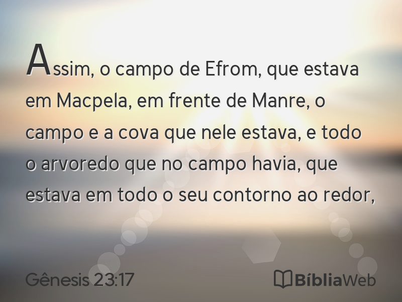 Gênesis 23:17 em imagem para compartilhar