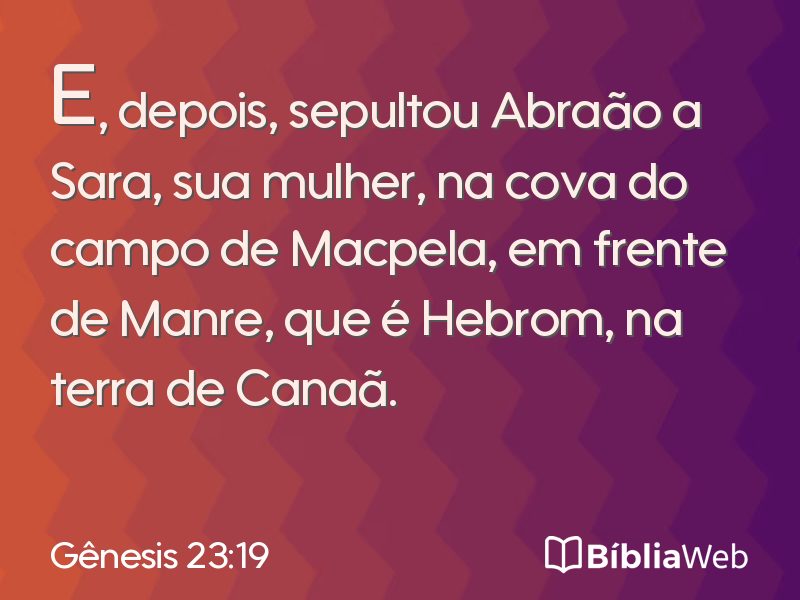 Gênesis 23:19 em imagem para compartilhar