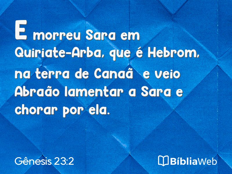 Gênesis 23:2 em imagem para compartilhar