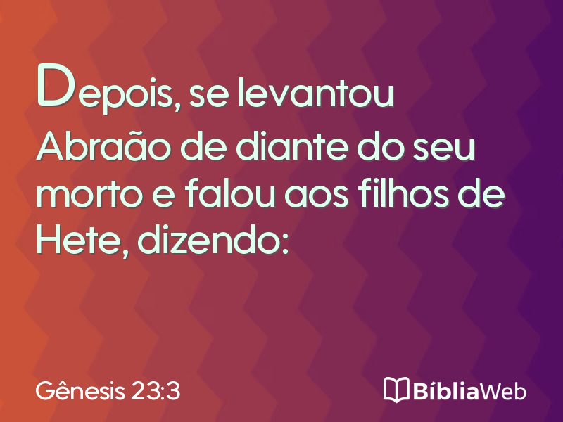 Gênesis 23:3 em imagem para compartilhar