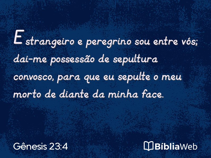 Gênesis 23:4 em imagem para compartilhar