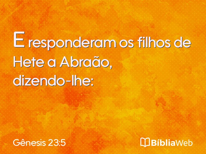 Gênesis 23:5 em imagem para compartilhar