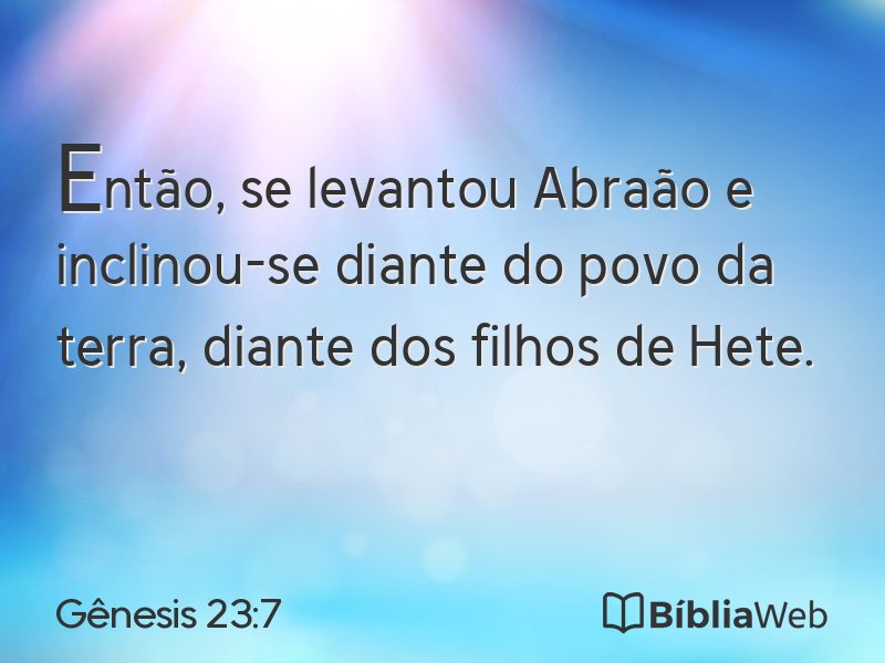 Gênesis 23:7 em imagem para compartilhar
