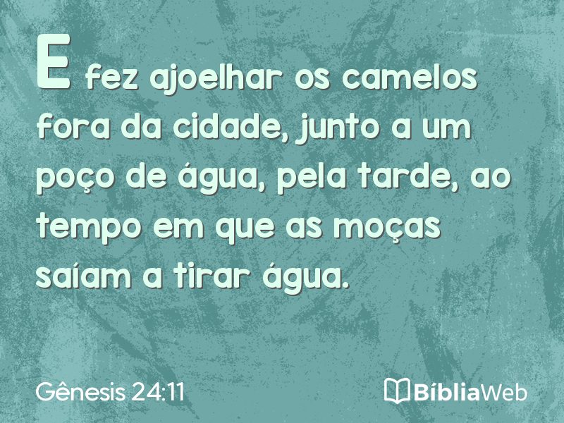 Gênesis 24:11 em imagem para compartilhar