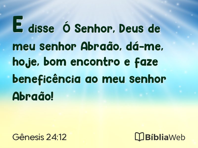 Gênesis 24:12 em imagem para compartilhar