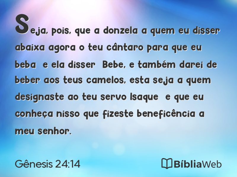 Gênesis 24:14 em imagem para compartilhar