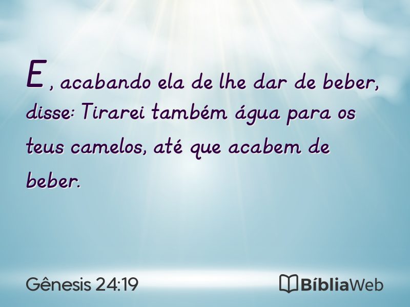 Gênesis 24:19 em imagem para compartilhar