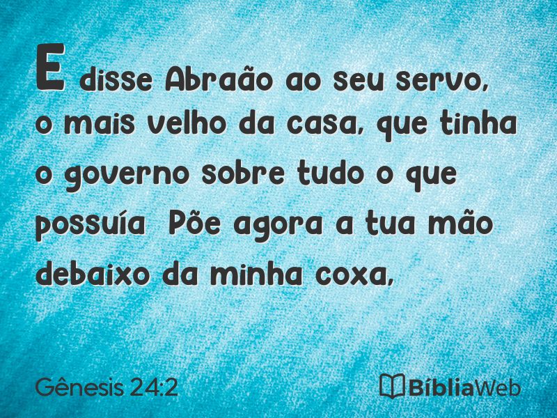 Gênesis 24:2 em imagem para compartilhar