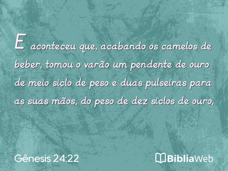 Gênesis 24:22 em imagem para compartilhar
