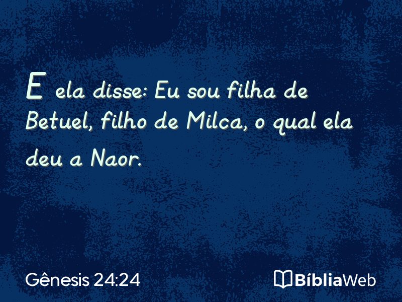Gênesis 24:24 em imagem para compartilhar