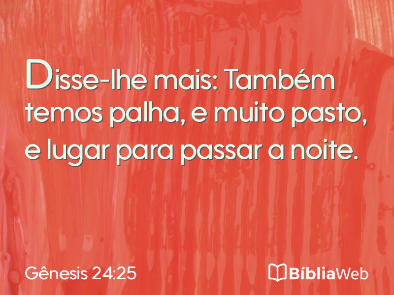 Gênesis 24:25 em imagem para compartilhar