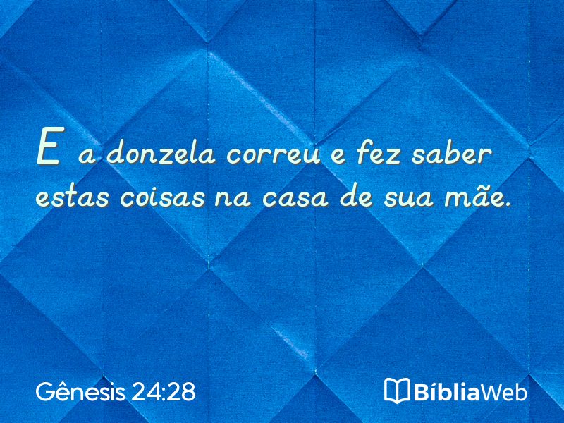 Gênesis 24:28 em imagem para compartilhar