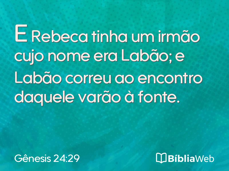 Gênesis 24:29 em imagem para compartilhar