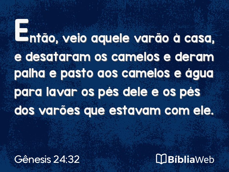 Gênesis 24:32 em imagem para compartilhar