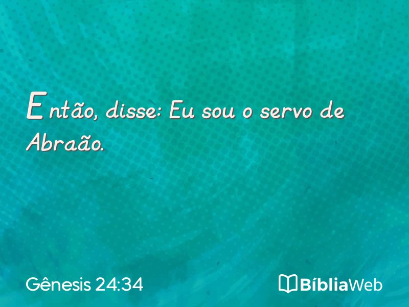 Gênesis 24:34 em imagem para compartilhar