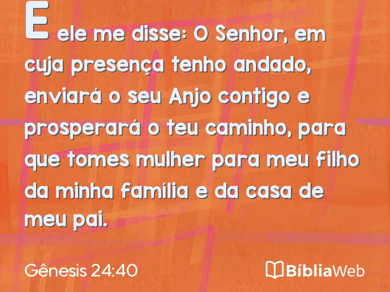 Gênesis 24:40 em imagem para compartilhar