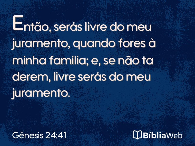 Gênesis 24:41 em imagem para compartilhar