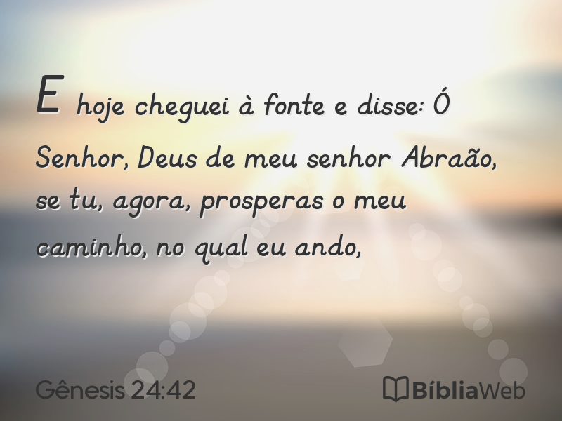 Gênesis 24:42 em imagem para compartilhar