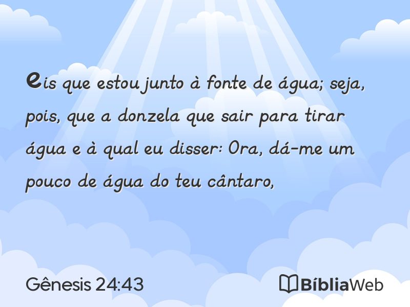 Gênesis 24:43 em imagem para compartilhar