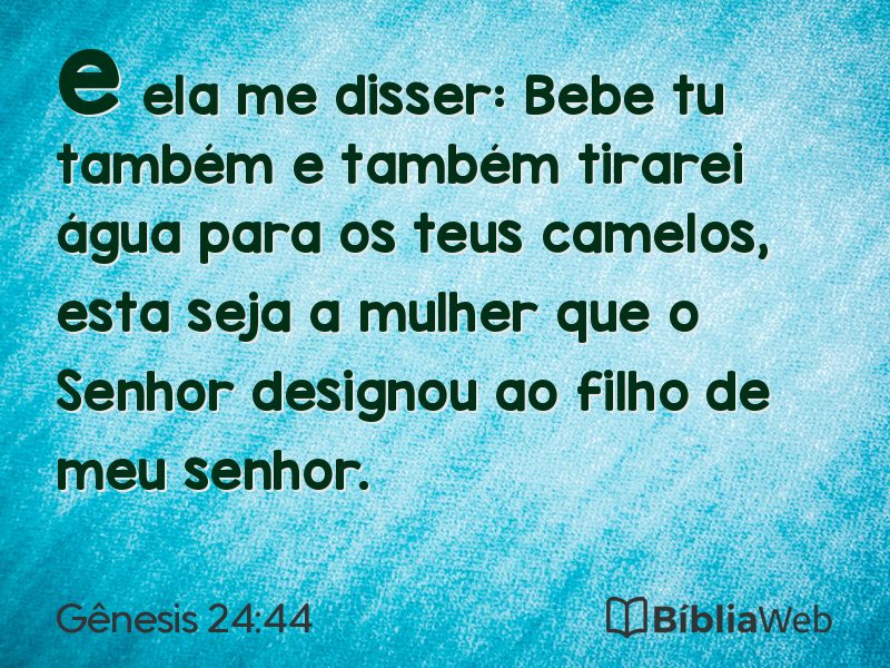 Gênesis 24:44 em imagem para compartilhar