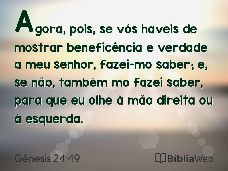 Gênesis 24:49 em imagem para compartilhar