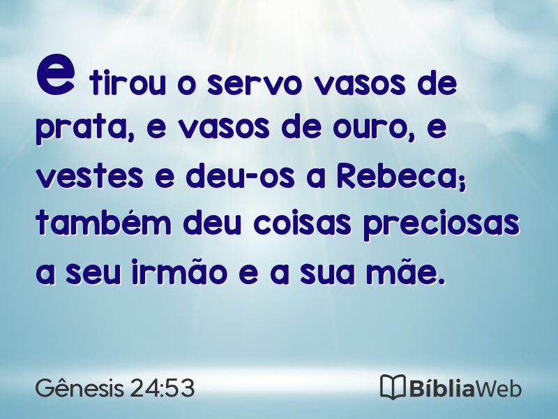 Gênesis 24:53 em imagem para compartilhar