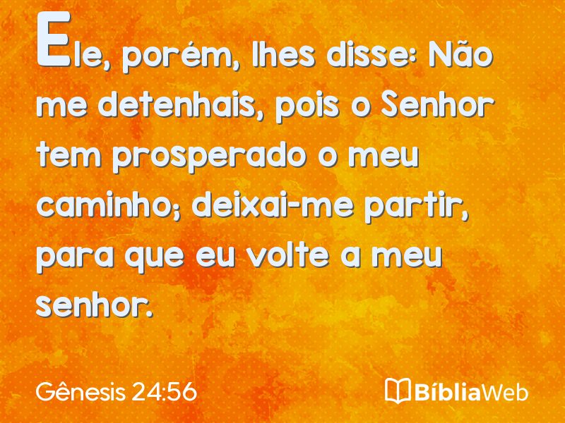 Gênesis 24:56 em imagem para compartilhar