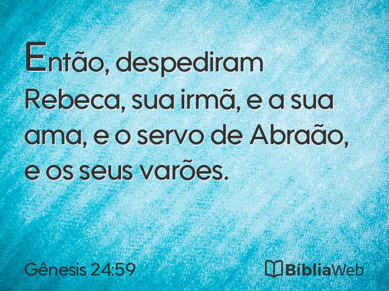 Gênesis 24:59 em imagem para compartilhar
