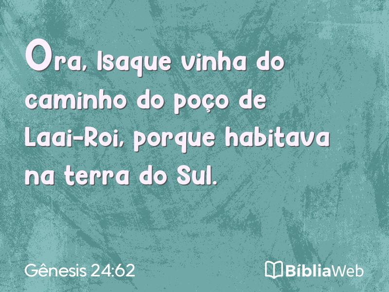Gênesis 24:62 em imagem para compartilhar