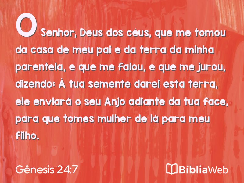 Gênesis 24:7 em imagem para compartilhar