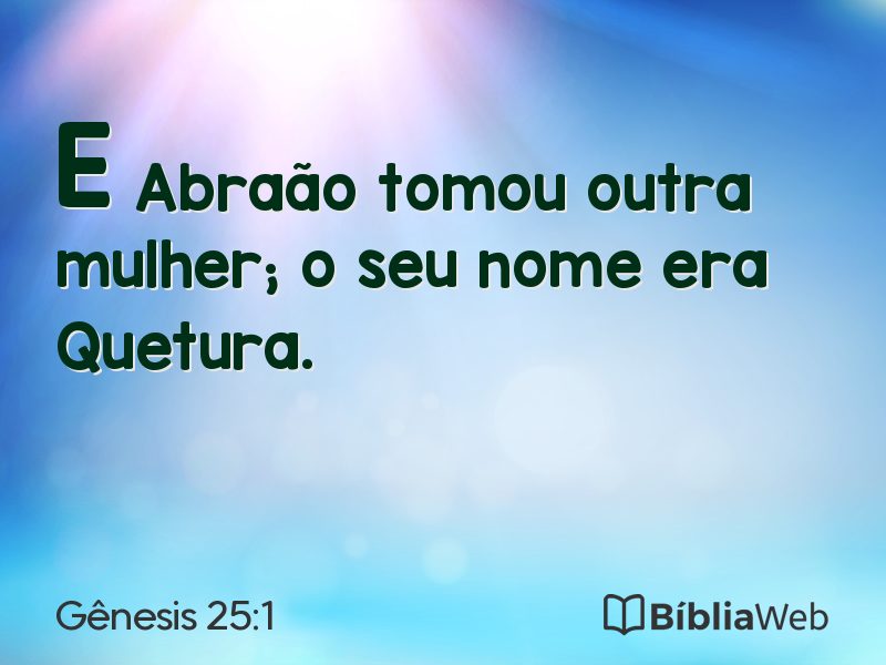 Gênesis 25:1 em imagem para compartilhar